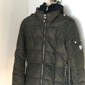 Eddie Bauer down jacket, army green
